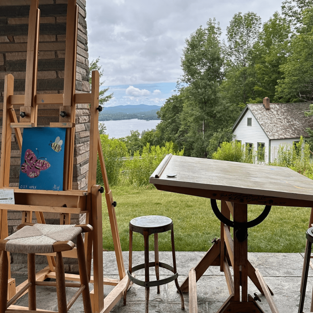 Go on an Adirondack Experience with us at the Museum on Blue Mountain Lake and check out the art studio with a view