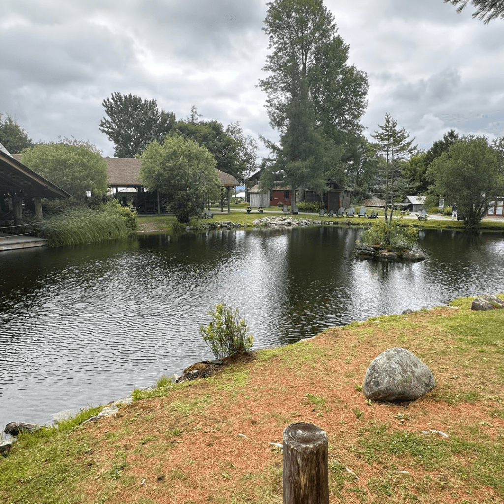 Go on an Adirondack Experience with us at the Museum on Blue Mountain Lake and sit by the pond