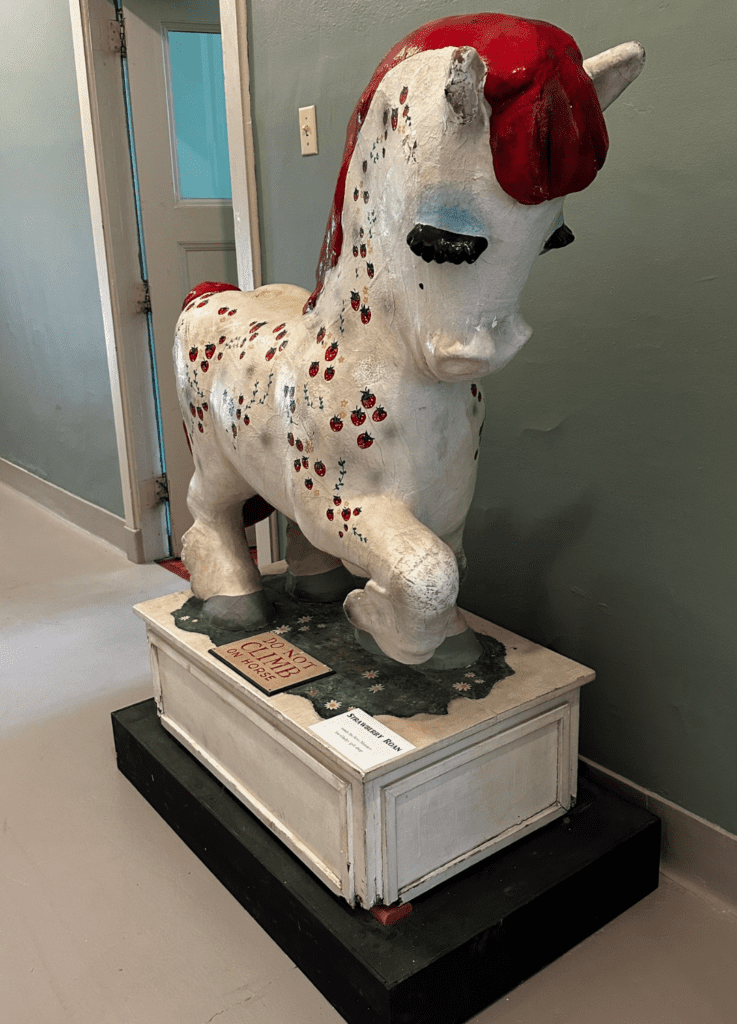 Arto Monaco Strawberry Roan Horse Sculpture at the Adirondack History Museum