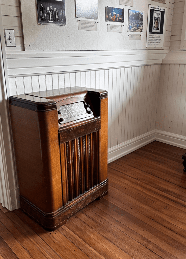 Visit the Lake Placid History Museum and check out the Philco radio cabinet