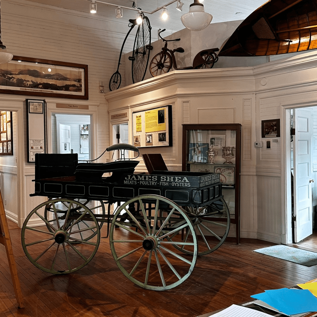 Visit the Lake Placid History Museum and check out the early transportation exhibit